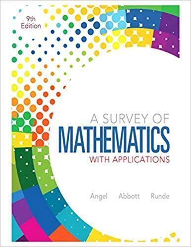 A Survey Of Mathematics With Applications 9th Edition