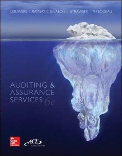 Auditing Assurance Services 6th Edition by Louwers Timothy