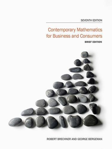 Contemporary Mathematics For Business And Consumers Brief 7Th Edition