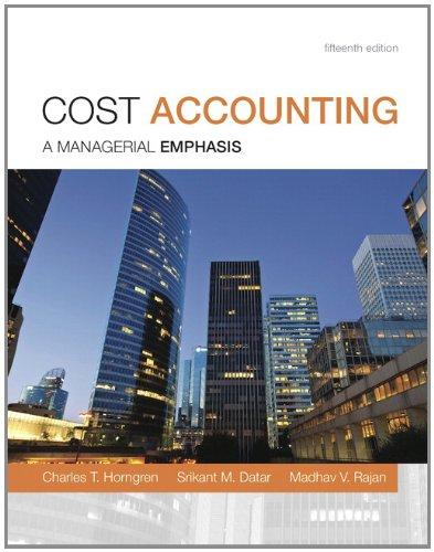 Cost Accounting 15Th Edition