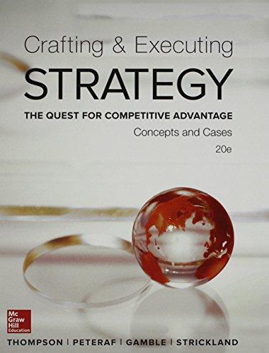 Crafting Executing Strategy The Quest For Competitive Advantage Concepts And Cases 20Th Edition