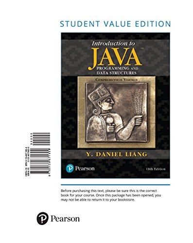 Introduction to Java Programming and Data Structures Comprehensive Version 11th Edition