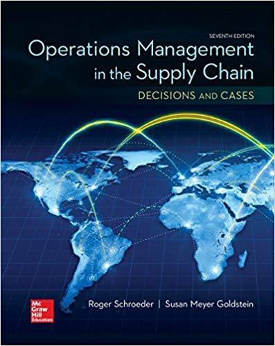 Operations Management In The Supply Chain 7Th Edition