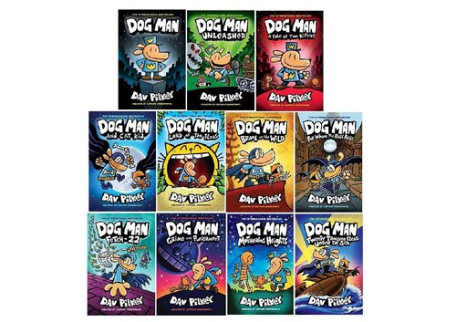 All Dav Pilkey Dog man Dogman eleven books including fleas under the sea fighting fantasy - Dav Pilkey