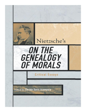 Nietzsche’s On the Genealogy of Morals – Acampora, Christa Davis; Pearson, Keith Ansell; Babich, Babette